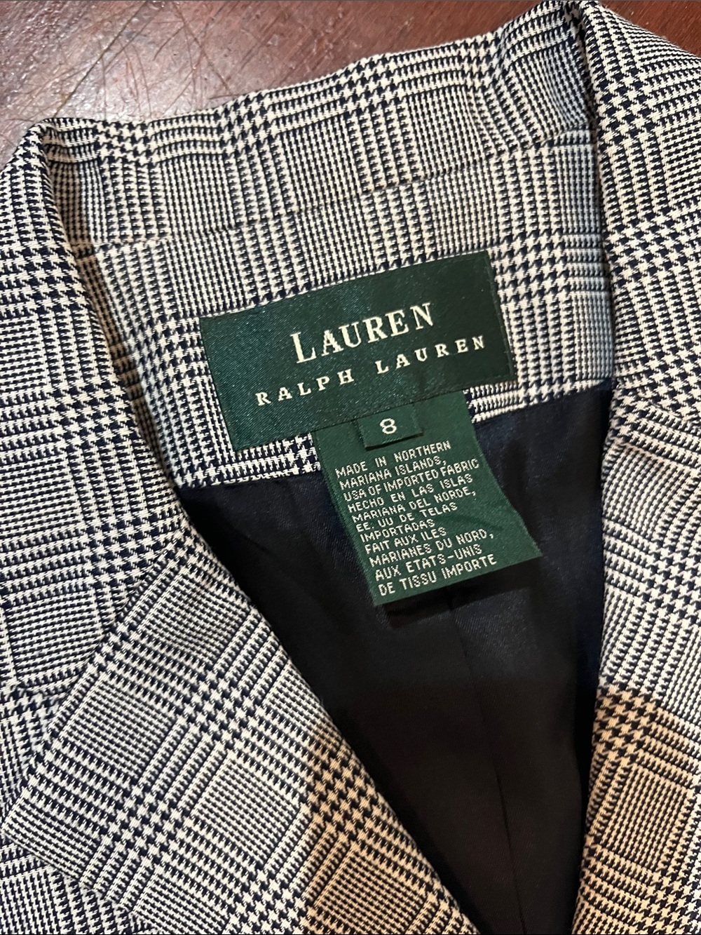 Lauren Ralph Lauren Gray and Black Glen Plaid Blazer - Picture 2 of 9